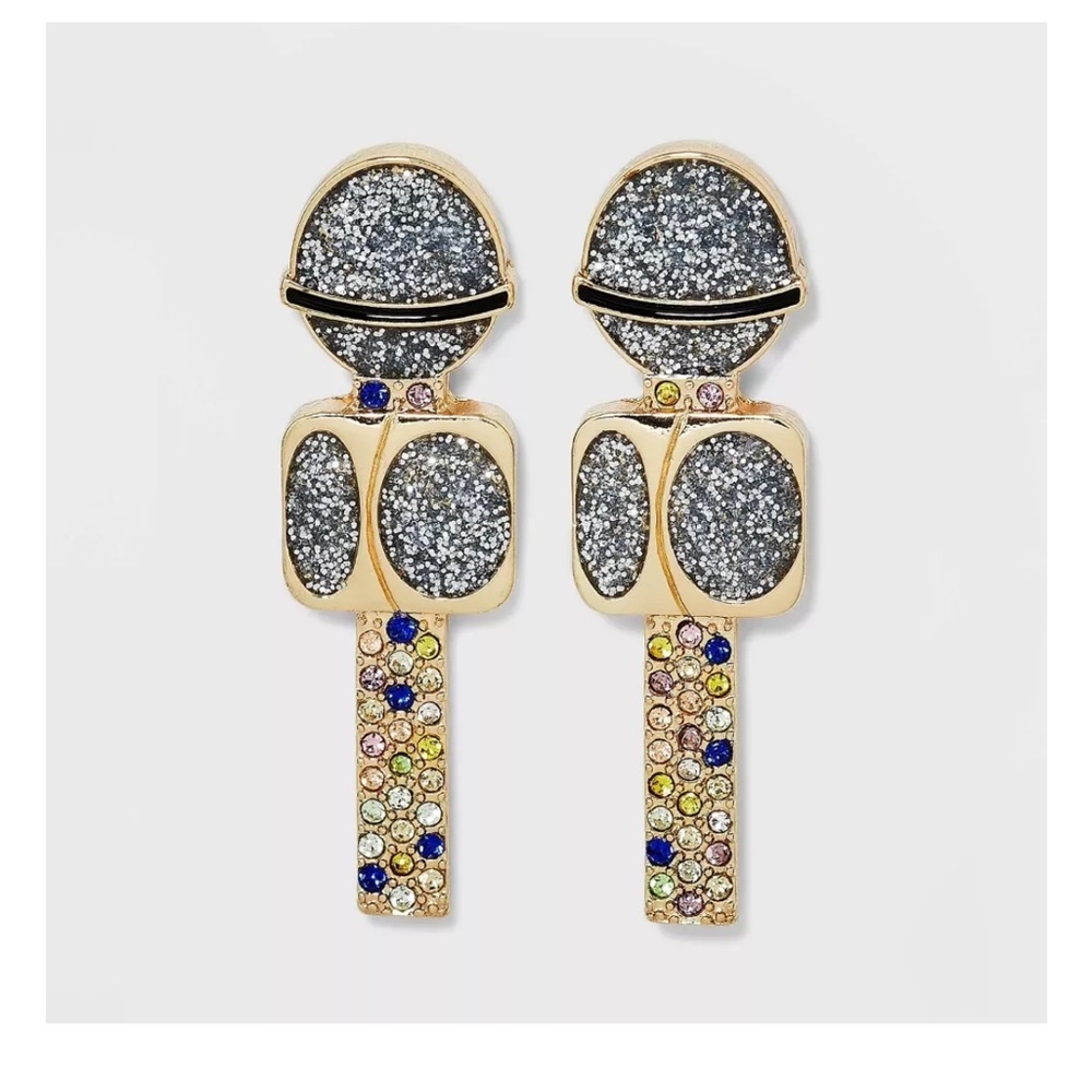 Sugarfix X Baublebar Microphone Earrings - Picture 2 of 3